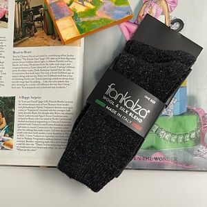 2 PR Frankalza Italy Ladies Boot Socks Merino Wool Blended